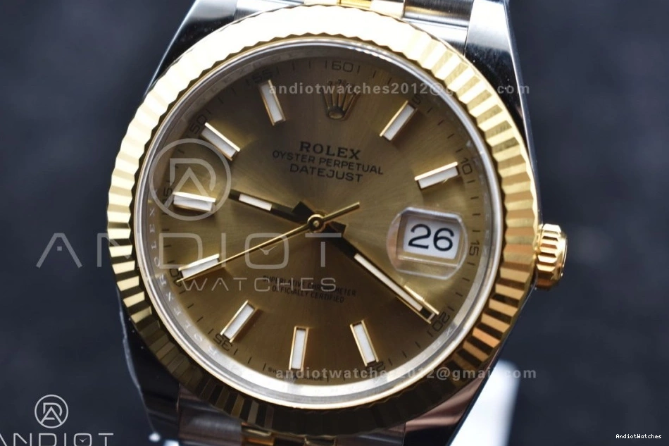 Steel SS VR Edition Bracelet Best 904L Clean YG 607 41 Stick Dial Jubilee on DateJust 1:1 UrbanChic 126333 YG 0127